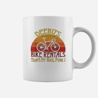 Deebos Bike Rentals Vintage Bike Rider Funny Gift Coffee Mug | Crazezy DE