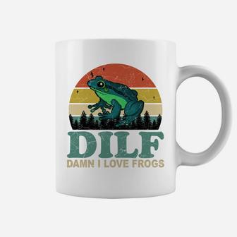 Dilf-Damn I Love Frogs Funny Saying Frog-Amphibian Lovers Coffee Mug | Crazezy CA