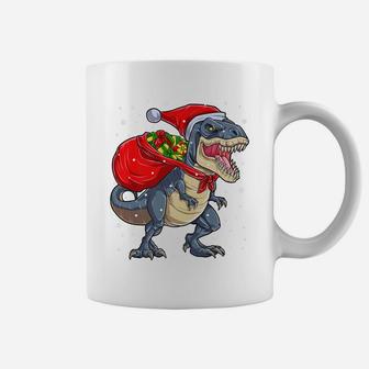 Dinosaur Christmas T Rex Santa Claus Xmas Boys Kids Gifts Coffee Mug | Crazezy