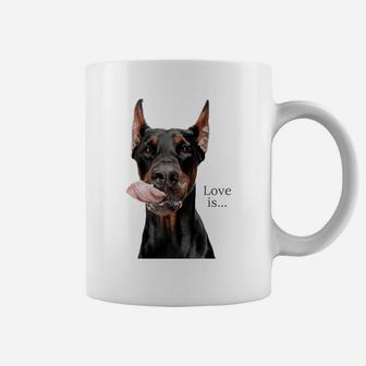 Doberman Shirt Doberman Pinscher Dog Mom Dad Love Pet Puppy Coffee Mug | Crazezy DE