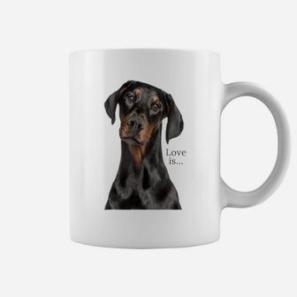 Doberman Shirt Doberman Pinscher Dog Mom Dad Love Pet Puppy Coffee Mug | Crazezy
