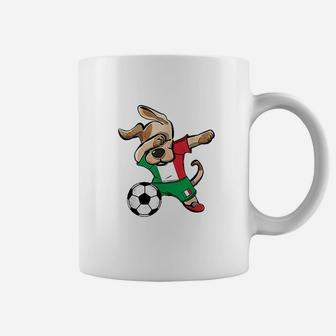 Dog Dabbing Soccer Italy Coffee Mug | Crazezy