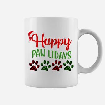 Dog Dad Mom Happy Pawlidays Merry Christmas Holidays Coffee Mug | Crazezy