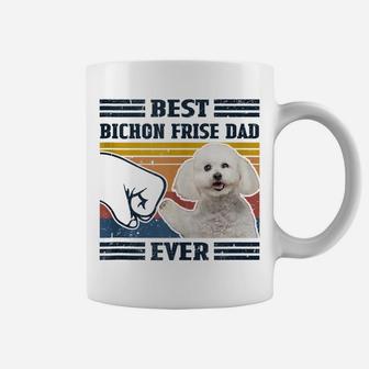 Dog Vintage Best Bichon Frise Dad Ever Father's Day Coffee Mug | Crazezy