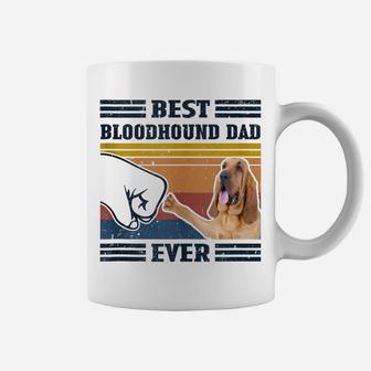 Dog Vintage Best Bloodhound Dad Ever Father's Day Coffee Mug | Crazezy