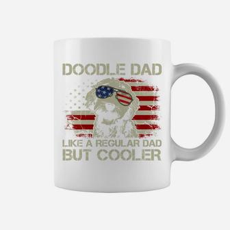 Doodle Dad Goldendoodle Regular Dad But Cooler American Flag Coffee Mug | Crazezy