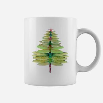 Dragonfly Christmas Tree Funny Dragonfly Lovers Xmas Coffee Mug | Crazezy CA