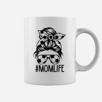 Dy Mom Life Soccer Lover Mothers Day Messy Bun Coffee Mug | Crazezy DE