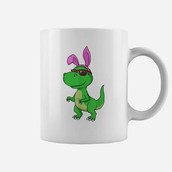 Easter Shirt T Rex Dinosaur Egg Hunting Easter Bunny Coffee Mug | Crazezy DE