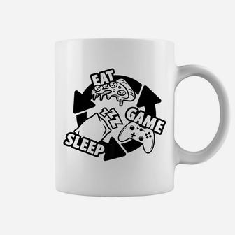 Eat, Sleep, Gaming, Repeat, Beautiful Video Game Design Coffee Mug | Crazezy UK