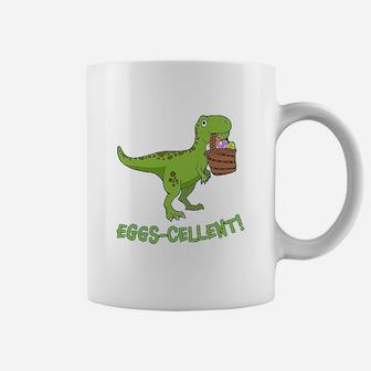 Eggscellent Cute Easter Trex Dinosaur Coffee Mug | Crazezy