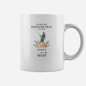 Einfache Frau Angeln und Wein Tassen, Weißes Damen Tee - Seseable