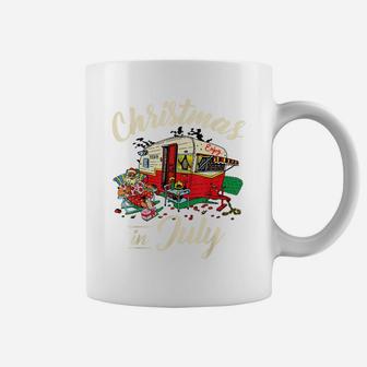 Enjoy Christmas In July Hippie Rv Camping Gift Camping Lover Coffee Mug | Crazezy