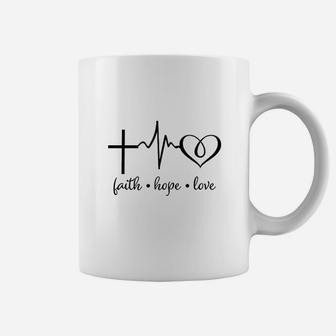 Faith Hope And Love Christian Men Women Youth Coffee Mug | Crazezy