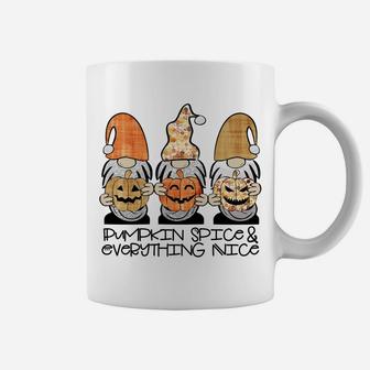 Fall Gnomes Pumpkin Spice & Everything Nice Cute Gnome Gift Coffee Mug | Crazezy DE