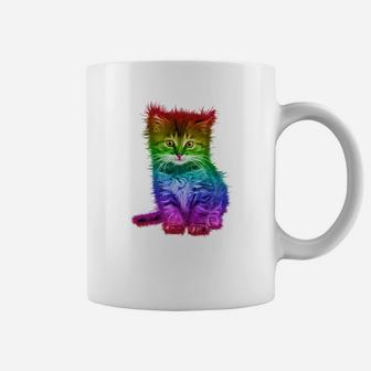 Farbenfrohes Regenbogen-Kätzchen Tassen für Alle - Seseable
