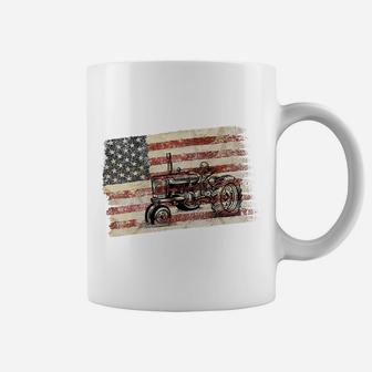 Farming Patriotic American Usa Flag Antique Tractor Coffee Mug | Crazezy UK