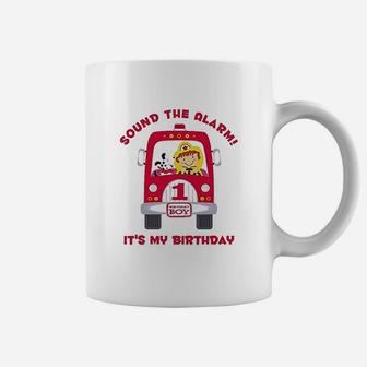 Fire Truck 1St Birthday Boy Coffee Mug | Crazezy AU