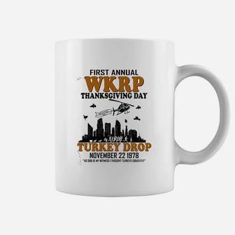 First Annual Wkrp Thanksgiving Day Turkey Drop Vintage Coffee Mug | Crazezy AU