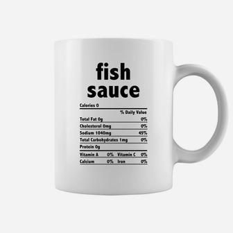 Fish Sauce Nutrition Funny Thanksgiving Christmas Food Coffee Mug | Crazezy CA