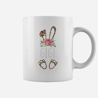 Floral Leopard Gigi Bunny Gift Happy Easter Mother's Day Coffee Mug | Crazezy UK