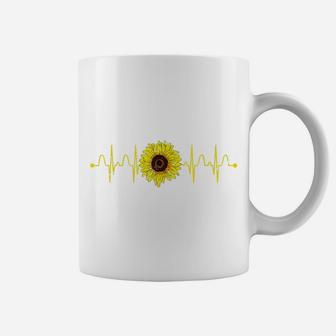Florist Sunflower Heartbeat Blossom Yellow Flower Sunflower Coffee Mug | Crazezy DE