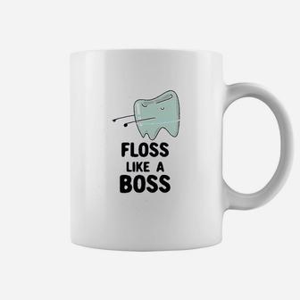 Floss Like A Boss Dance Tooth Coffee Mug | Crazezy AU