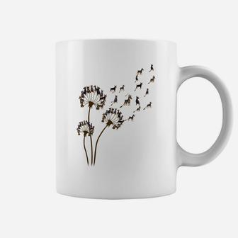 Flower Miniature Pinscher Dog Dandelion Animal Lovers Tees Coffee Mug | Crazezy