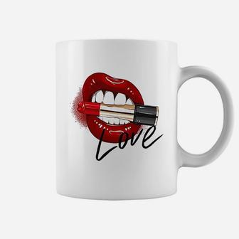 Franterd Lips And Lipstick Coffee Mug | Crazezy UK