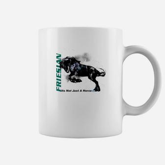 Friesian Black Horse Tee For Saddle Riding Dressage Coffee Mug - Thegiftio UK