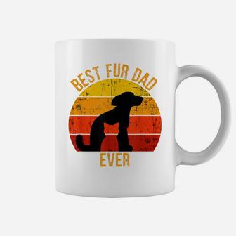 Funny Best Fur Dad Ever Vintage Retro Dog Cat Owner Coffee Mug | Crazezy