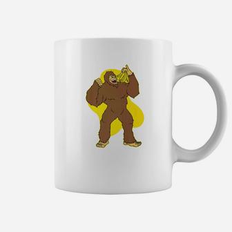 Funny Bigfoot Eating Banana Yeti Fruit Lover Gift Coffee Mug - Thegiftio UK