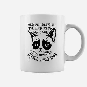 Funny Cat Kitten Grumpy-Face Cat Mom Cat Lovers Cat Owner Coffee Mug | Crazezy UK