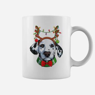 Funny Christmas Dalmatian Dog Head Xmas Dalmatian Dog Coffee Mug | Crazezy AU