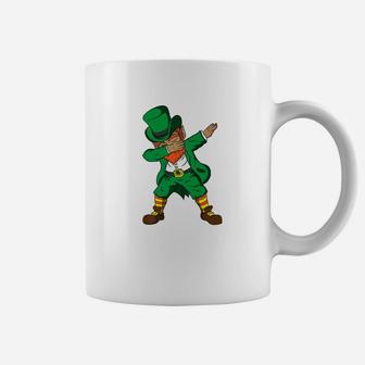 Funny Dabbing Leprechaun Kids Boy Girl St Patricks Day Coffee Mug - Thegiftio UK