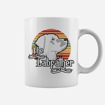 Funny Dog Shirt The Labfather Lab Labrador Dad Retro Sunset Coffee Mug | Crazezy