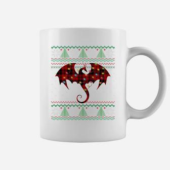 Funny Dragon Ugly Sweater Christmas Animals Lights Xmas Gift Coffee Mug | Crazezy