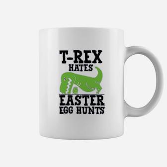 Funny Easter Trex Hates Easter Egg Hunts Coffee Mug | Crazezy