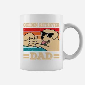 Funny Golden Retriever Dad Dog Retro Coffee Mug | Crazezy