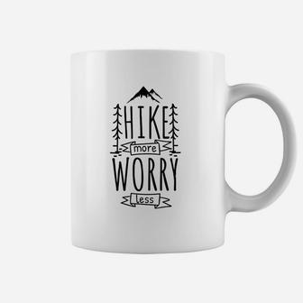 Funny Hiking Hike More Worry Less Mountain Coffee Mug | Crazezy AU