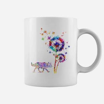 Funny Husky Dandelion Flower Dog Lover Watercolor Men Women Coffee Mug | Crazezy AU