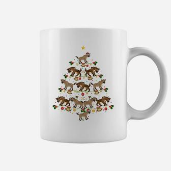 Funny Hyena Xmas Tree Gift Santa Hat Hyena Christmas Sweatshirt Coffee Mug | Crazezy DE
