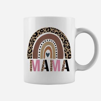 Funny Mama Mom Leopard Print Boho Rainbow Mother's Day Gift Coffee Mug | Crazezy