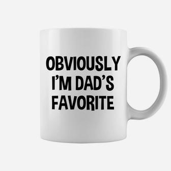 Funny Obviously I'm Dad's Favorite Child Children Siblings Coffee Mug | Crazezy CA