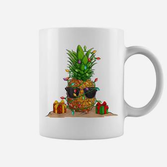 Funny Pineapple Christmas Tree Lights Xmas Gifts Coffee Mug | Crazezy DE