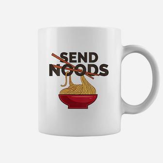 Funny Ramen Noodles Send Noods Coffee Mug | Crazezy CA
