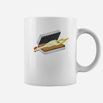 Funny Rubber Chicken And Waffles Comedy Coffee Mug - Thegiftio UK