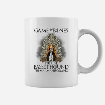 Game Of Bones House Basset Hound The Mailman Is Coming Ladies Coffee Mug - Thegiftio UK
