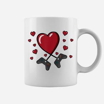 Gamer Valentines Day Shirt Heart Video Controller Kids Boys Coffee Mug | Crazezy UK