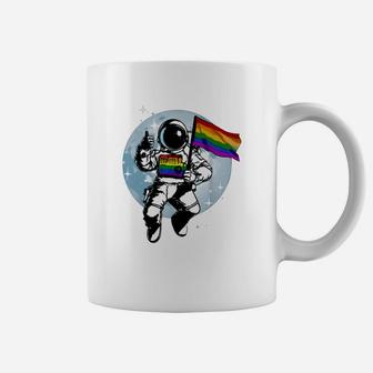 Gay Pride Flag LGBT Month Astronaut Coffee Mug - Seseable